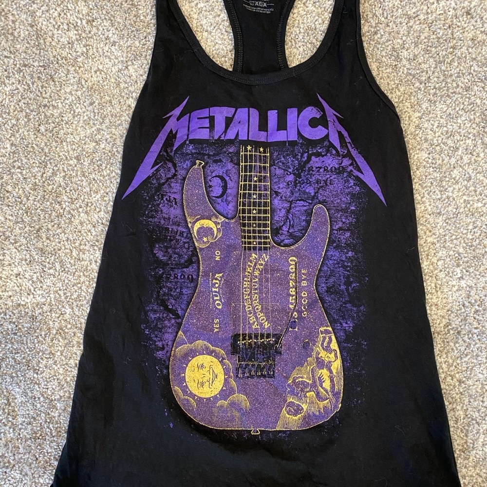Black and Purple Graphic Tank Top